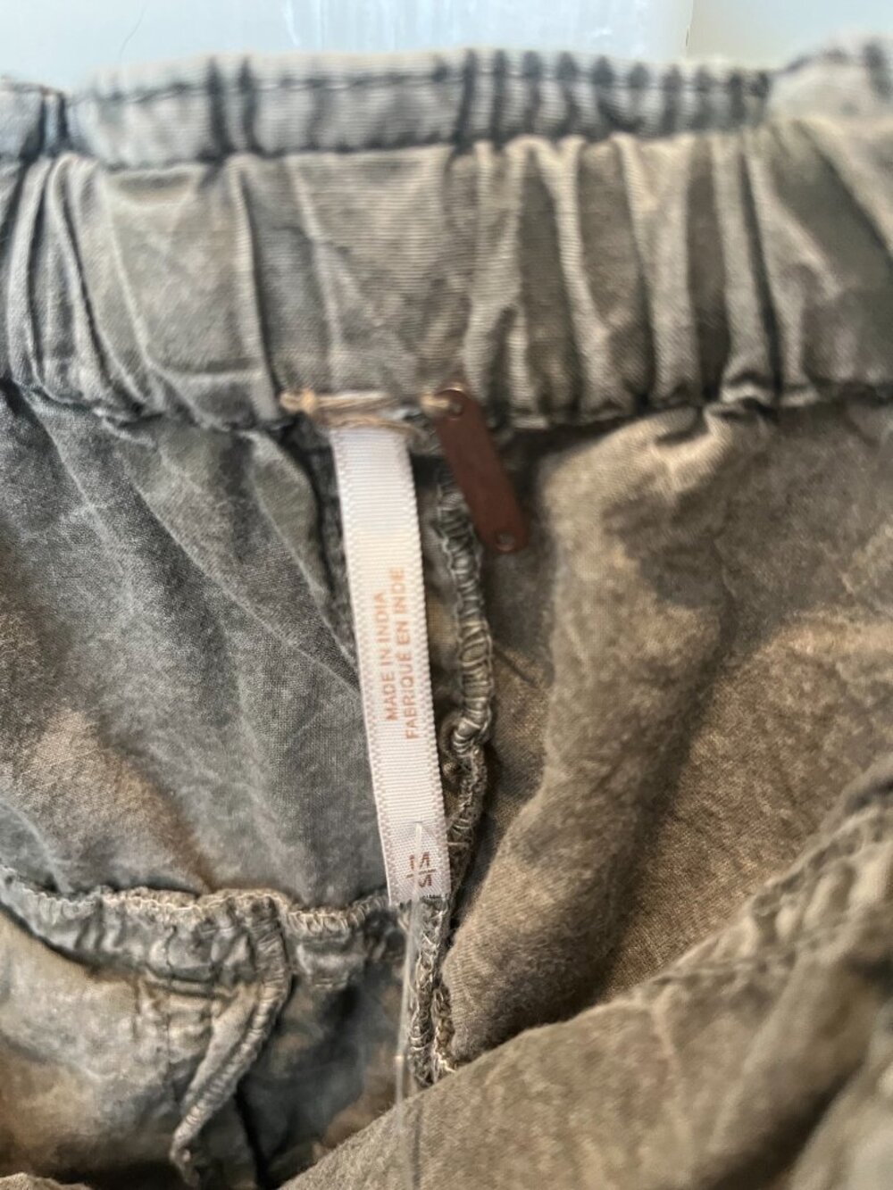 FREE PEOPLE MOON BAY GREEN COTTON PARACHUTE CARGO SHORTS MEDIUM - Picture 5 of 5